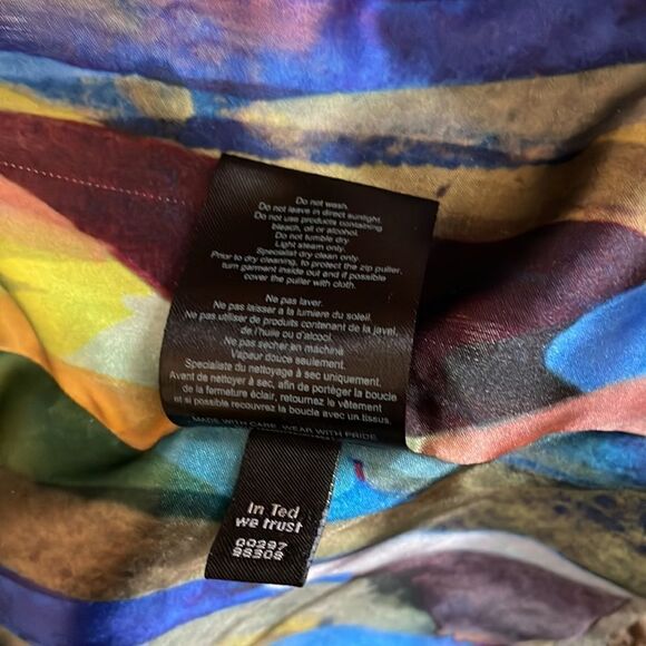 Ted Baker London Wool Blend Grey Peacoat Zip & Belt Jacket - Picture 11 of 11